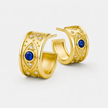 Evil Eye Hoop Earrings