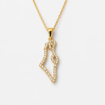 Mini Map of Israel Necklace