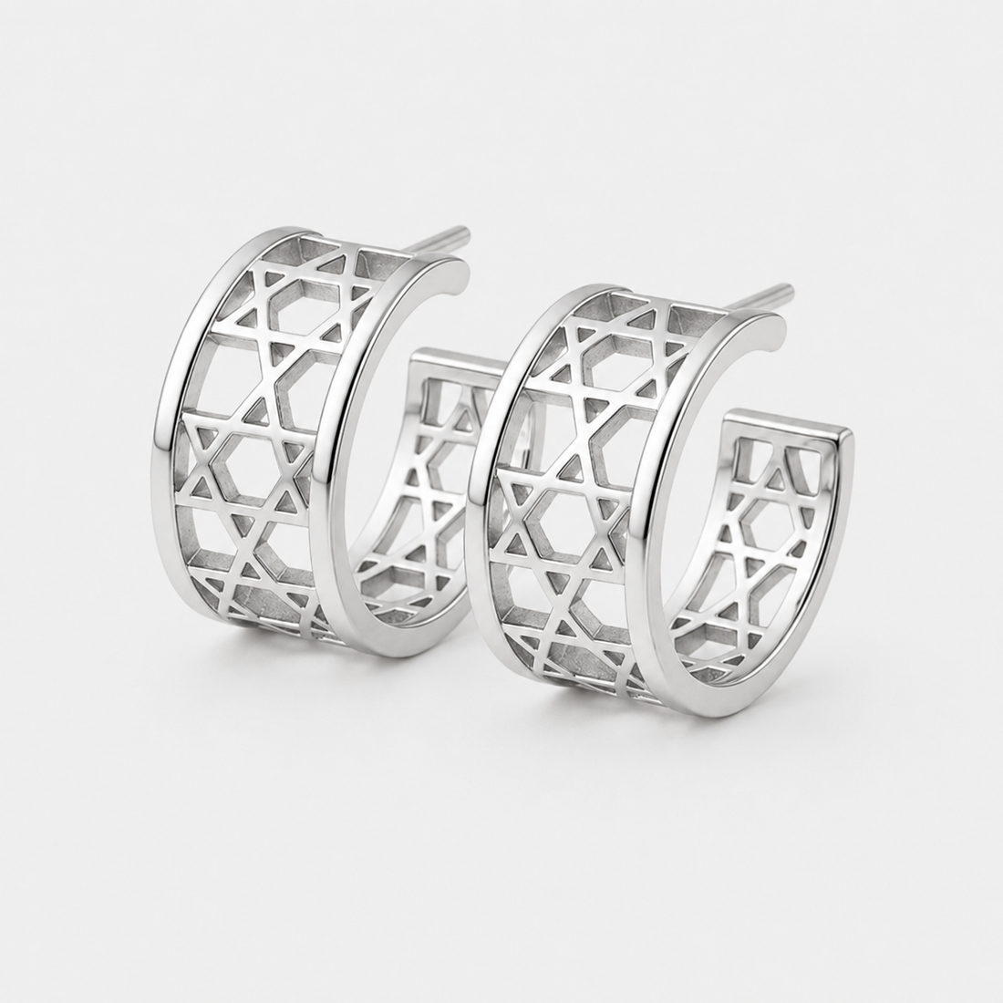 Star of David Hoop Earrings