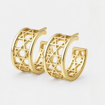 Star of David Hoop Earrings