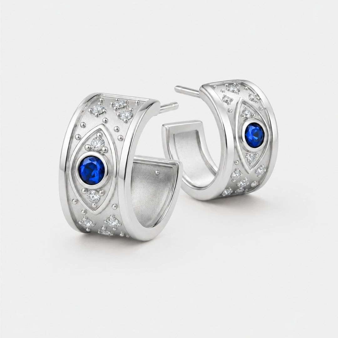 Evil Eye Hoop Earrings